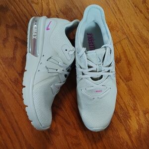 Nike Women's Air Max Gray and Pink Shoes